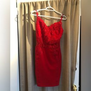 Lipsy Red Midi Dress